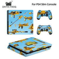 ข้อมูลกบคอนโซลผิวสำหรับ Playstation 4 Slim PS4 Slim คอนโซลสติกเกอร์ผิวคอนโทรลเลอร์อุปกรณ์ป้องกันเกม-yrumrudang