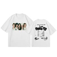 เสื้อยืดคู่รักเสื้อยืดอัลบั้ม I-DLE สำหรับผู้ชายและผู้หญิง Kpop (G) ฉันรู้สึกเหมือน MODE Korea คอกลมพิมพ์ลายทรงหลวมแขนสั้นเสื้อผ้าคู่รักฤดูร้อน