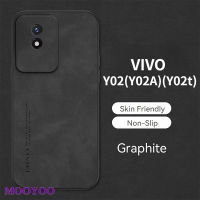 เคส VIVO Y02t Y02t Y02A Y02แบบนิ่มปกป้องกล้องเคสโทรศัพท์เปลือกแกะหรูหราเคสหนังแท้สำหรับ VIVO V2217 V2234 V2254