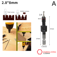 DONGLIONG Hex Shank hss Countersink Router bit สกรูเครื่องสกัดงานไม้สำหรับ Wood2.8 3 3.2 3.5 4มม