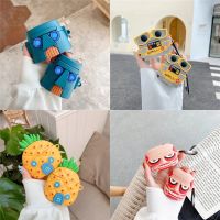 ☋☋ 3D Cartoon Cute Pineapple House robot Attack on titan cases For AirPods 1 2 3 Pro Funny Soft Silicone Wireless Headphones Cover