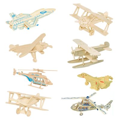 NOTION ดีไอวาย โมเดลเครื่องบินเครื่องบิน ทำจากไม้ งานฝีมือ3D ชุดปริศนาเครื่องบิน โมเดลของเล่นจำลอง ของตกแต่งโต๊ะไม้ ชุดตัวต่อของเล่น ของขวัญสำหรับเด็ก