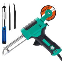 Saker Adjustable Temperature Soldering Iron Kit With Solder Wire Desoldering Pump Tweezers Home DIY Hand Tools