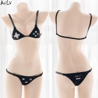 Anilv Girl Beach Bikini Swimsuit Unifrom Women Game Console Print Swimwear Outfits Costumes Cosplay