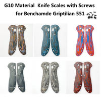 8สี1คู่ G10วัสดุคอมโพสิตมีดพับจับแพทช์สำหรับ Benchmade 551 Griptilian ขนาด DIY ทำให้อุปกรณ์ส่วน