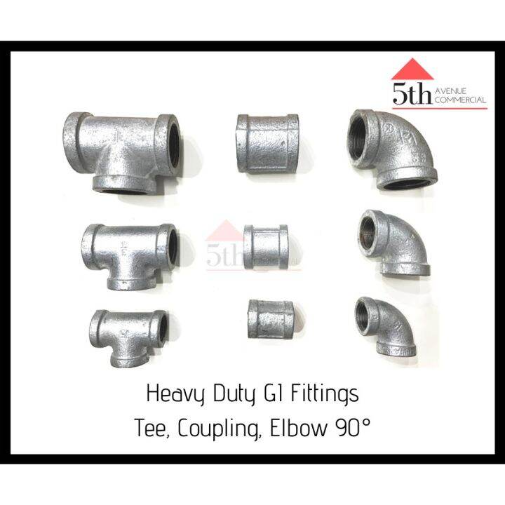 HEAVY DUTY GI Fittings (Elbow, Tee, Coupling) 1/2 3/4 1 Lazada PH
