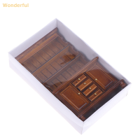 ?【Lowest price】Wonderful 1/12 dollhouse Miniature Furniture ชั้นวางหนังสือมัลติฟังก์ชั่นสำหรับแกล้งเล่นของเล่น