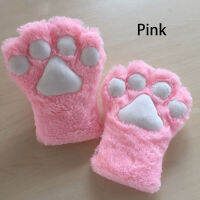 n57h 1PC Plush Cosplay Cat Paw Gloves Bears Mittens Lolita Plush Thick Children Fluffy Girl