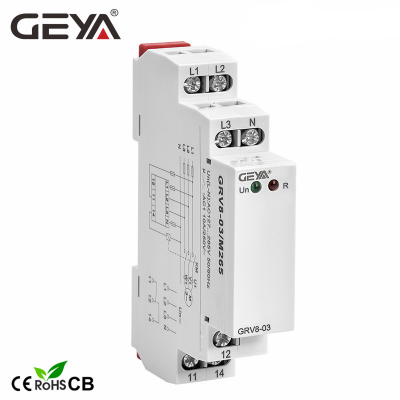 จัดส่งฟรี GEYA GRV8-03การตรวจสอบแรงดันไฟฟ้ารีเลย์เฟสลำดับและเฟสป้องกันความล้มเหลวรีเลย์8A 10A 1SPDT 2SPDT