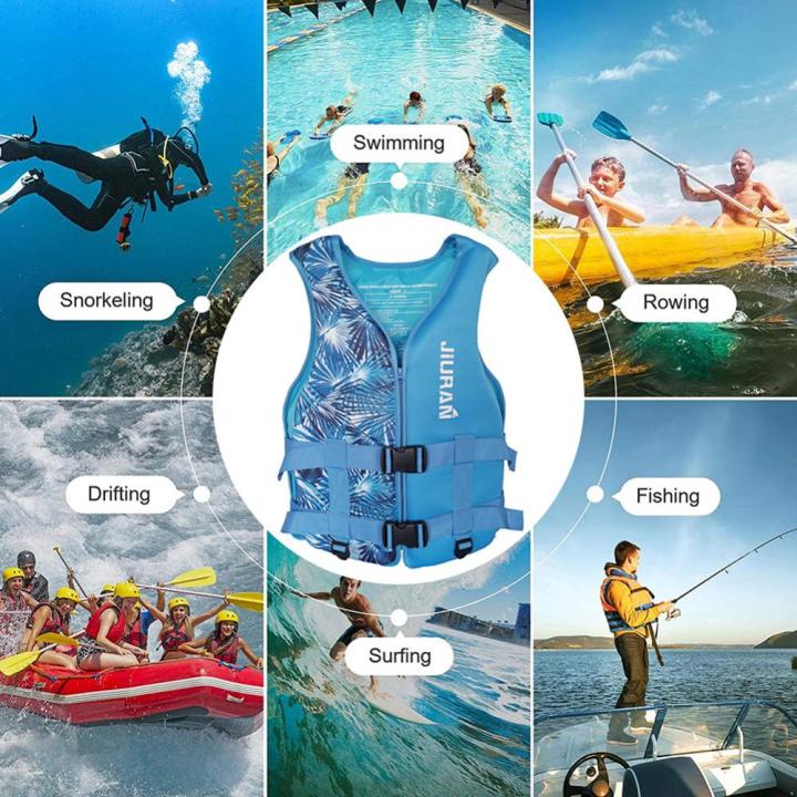 เสื้อชูชีพชีวิตกีฬาทางน้ำนีโอพรีนชุดช่วยชีวิตกันน้ำอเนกประสงค์สำหรับว่ายน้ำตกปลาทะเล