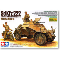 Tamiya 35286 135เยอรมัน sd. รถยนต์222รถถังเบา spahwagen รถหุ้มเกราะรถของเล่นพลาสติกประกอบอาคารชุด