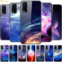 For Vivo Y20 Y70 Y12S Y11S Case Hard Back Cover Space Glass Pattern For Vivo V2027 V2029 V2026 V2028 Cases Y20S Y 20 Phone Coque