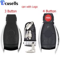 3/4 button Smart Key Shell for Mercedes Benz W211 A C E G S R SL ML GML CL GL CLS CLA CLK SLK GLK with Battery Holder small key