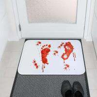 Blood Bathmat Bloody Footprints 3D Bathroom Floor Bath Mat Carpet Non-Slip Rugs Indoor Outdoor Doormat