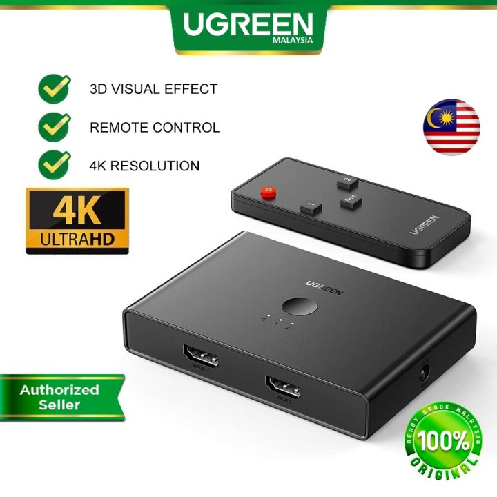 Landsdækkende Arbitrage halvø UGREEN HDMI Switch 4K HDMI Splitter 2 in 4 Out with Remote Audio Extractor  Supports 4K@60Hz HDCP 2.2 Optical Toslink SPDIF and 3.5mm Audio Output  Compatible for Xbox PS4 PS3 HDTV | Lazada