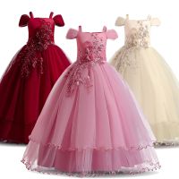 Children Wedding Dress Girls First Holy Communion Formal Long Gown Appliques Lace Princess Party Prom Dresses for Girls 6-14yrs  by Hs2023