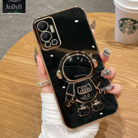 AnDyH 2022 New Design For Infinix Hot 12 Case Luxury 3D Stereo Stand Bracket Astronaut Fashion Cute Soft Case