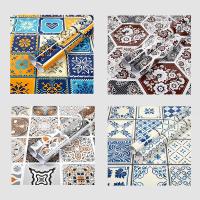 ▣☑ Waterproof Kitchen Wall Stickers Bathroom Tables Wall Decals Self-adhesive Foil Oilproof Classic Marble Wallpaper Tile Stickers