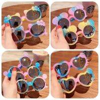 Children 39;s Colors Cartoon Bear Shape Fashion Round Sunglasses Boys Girls Vintage Sunglasses UV Protection Classic Kids Eyewear