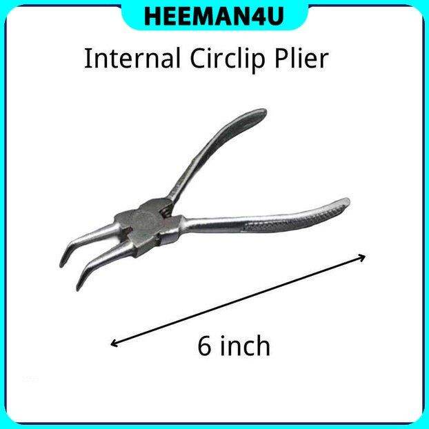 Heeman4u 6 Inch Internal Circlip Plier Bent Nose Pliers Snap Ring Pliers Internal External