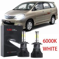 New หลอดไฟหน้ารถยนต์ LED 6000K สีขาว แบบเปลี่ยน สําหรับ TOYOTA INNOVA 2009 2010 2011 2012 2013 2014 2015 (1 คู่)