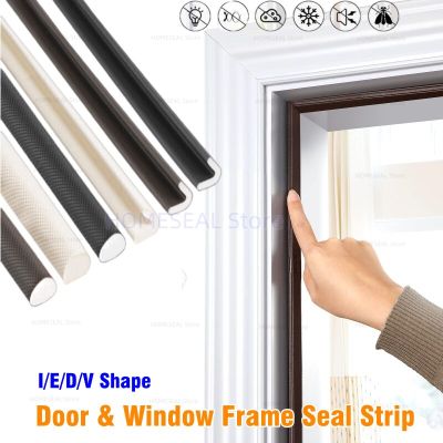 Multi-shapes 6M Soundproof Foam Window Sealing Strip Door Weather Stripping Self-Adhesive Door/Window Frame Seal Gap Filler 2023 Decorative Door Stops