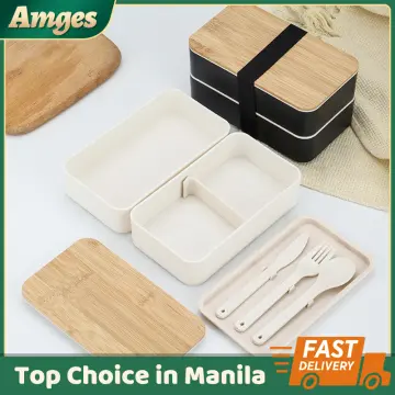 Bamboo Fiber Lunch Box with Cutting Board Lid