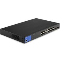 Linksys LGS328MPC 24-Port Managed Gigabit Switch + 4SFP (10Gigabit) POE แบบปรับตั้งค่า 24 พอร์ตรองรับ PoE+ รวม 410 วัตต์ พร้อม 10G SFP