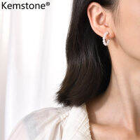 Kemstone สแตนเลสไข่มุกเครื่องประดับต่างหูเม็ดกลมหญิง