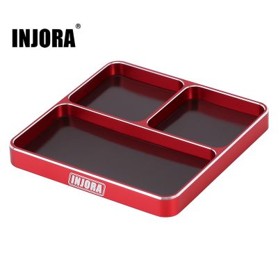 INJORA 98*98*11mm CNC Aluminium Magnetic Screw Tray Nut Gasket Storage Tool for RC Car Boat Airplane Model  Power Points  Switches Savers