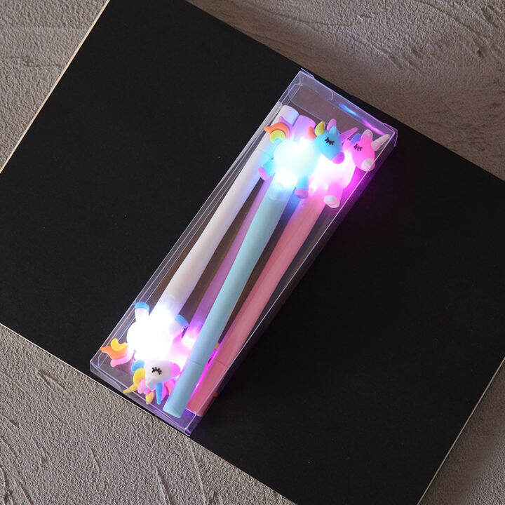 creative-boxed-4-piece-glow-pen-set-ชุดเครื่องเขียนปากกา