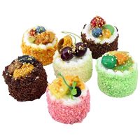 6Pcs Artificial Simulation Cake,Realistic Cupcake Bread Dessert Model Display Cake Photography Prop Home Decoration