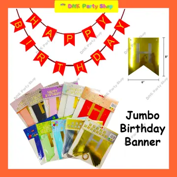 Happy birthday alphabet cutout banner (Silver)