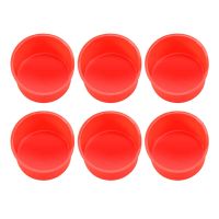 Silicone Mini Cake Molds 4 Inch Round Baking Pan Non-Stick Silicone Baking Mold Bakeware Pan Reusable, Set of 6