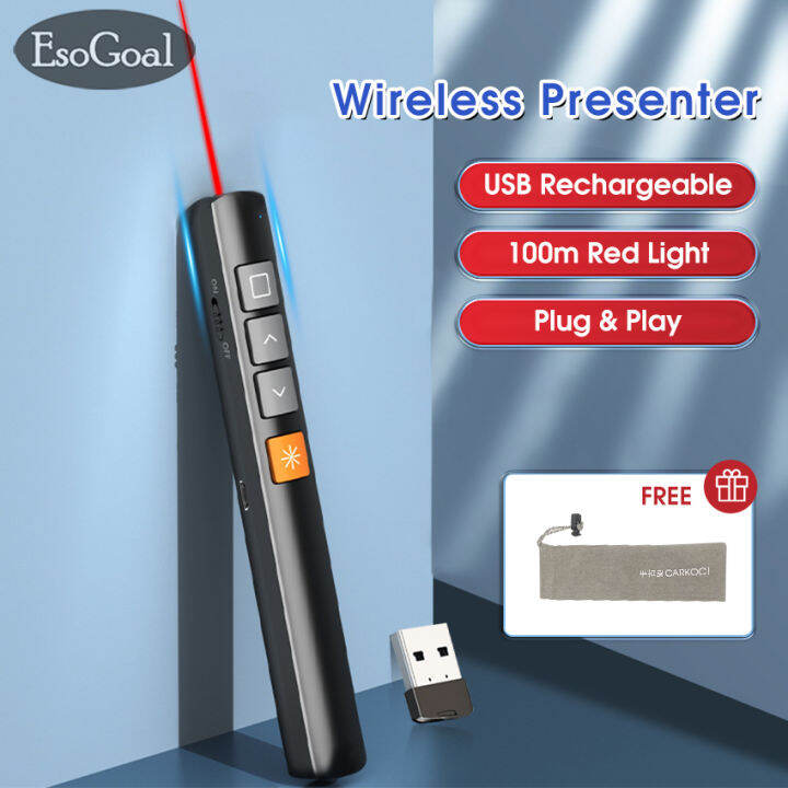 EsoGoal Wireless Presenter Presentation Clicker Page Turning Pen Laser
