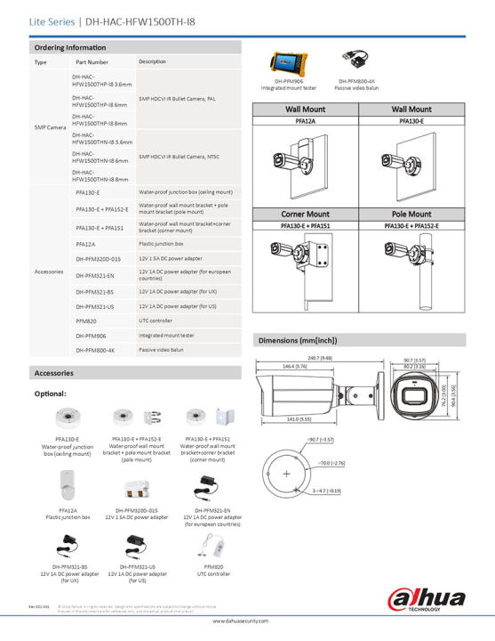 dahua-hdcvi-ir-bullet-camera-กล้องวงจรปิด-5-ล้านพิกเซล-รุ่น-hac-hfw1500thp-i8-กันน้ำกันฝุ่นระดับ-ip67