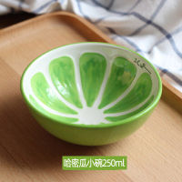 Creative Fruit Watermelon Bowl and Dish Set Cute Cartoon Household Childrens Salad Eating Bowl Plate Beautiful Tableware