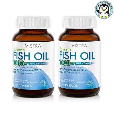 (แพ็คคู่) Vistra Salmon Fish Oil (75 Tablets) 109.43 กรัม {HHTT}
