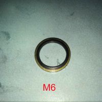 100 PCS Metal Rubber Bonded Oil Plug Gasket O Ring Seal Fit M6 Bearings Seals