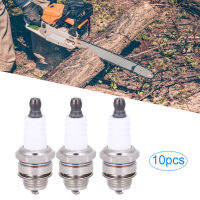 10PCs Sparking Plug Chainsaw อุปกรณ์เสริมเครื่องตัดหญ้าอะไหล่ทองเหลืองเซรามิคสำหรับ Hedge Trimmer