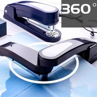 [HOT BYIIIXWKLOLJ 628] 360 Rotatable Heavy Duty Stapler ใช้24/6 Staples Effortless Long Stapler School Paper Staplers Office Bookbinding Supplies