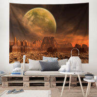 Starry Moon Earth Science Fiction Tapestry Bedroom Room Renovation Decoration Wall Covering out Picnic Blanket wall tapestry