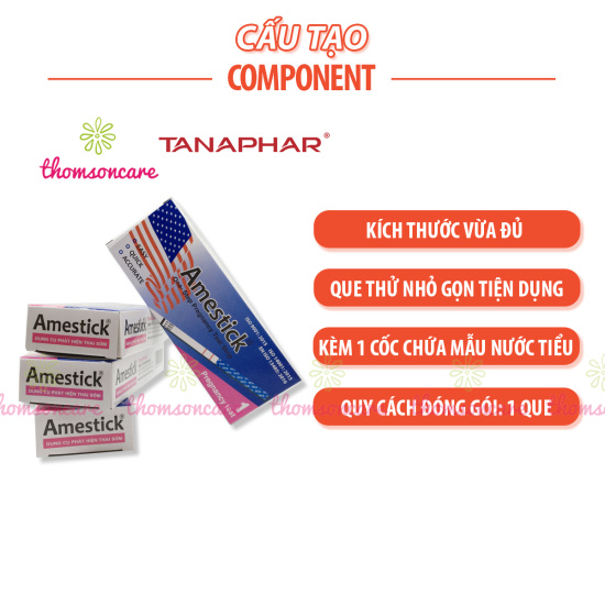 Que thử thai amestick - test thử thai nhanh que bản tiêu chuẩn - ảnh sản phẩm 4