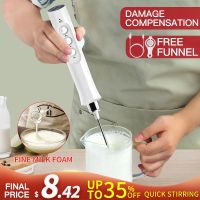 ❆♠☜ 3 In 1 Modes Electric Handheld Milk Frother Blender Portable Rechargeable Foam Maker High Speed Drink Mixer Coffee Frothing Wand