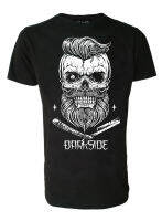 Beard Barber Razor Skull Black MenS T Shirt Biker Rockabilly Cotton Tee Shirts For Men Tee Shirt Short Sleeve Tops Hip Hop