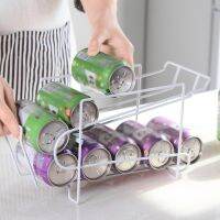 Drinks Storage Rack Holder Home Double Layer Soda Beer Can Beverage Dispenser Refrigerator Organizer Iron Shelf