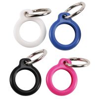 4 Pack Silicone Case Compatible with Protective Cover Accessory for AirTags Case, Air Tag Keychain