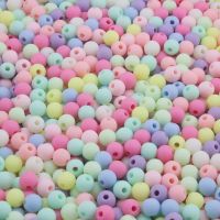 6-14mm Macaron Color Matte Round Acrylic Loose Beads For Jewelry Bracelet Necklace Crafts Making DIY Clothing Sewing Supplies Beads