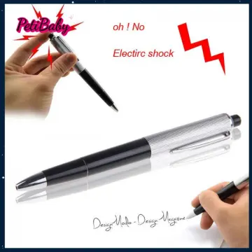 1pcs Creative Electric Shock Ballpoint Pen Toy Utility Gadget Gag