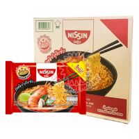 NISSIN นิสชิน บะหมี่กึ่งสำเร็จรูป รสต้มยำกุ้งแซ่บ ยกลัง 30 ซอง